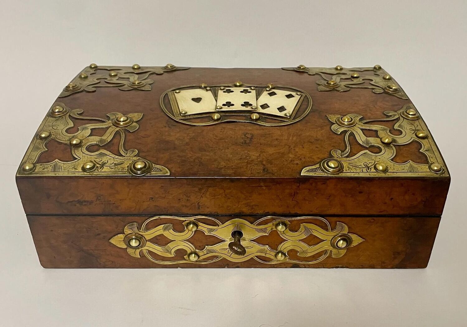 Victorian Brass Mounted Games Box