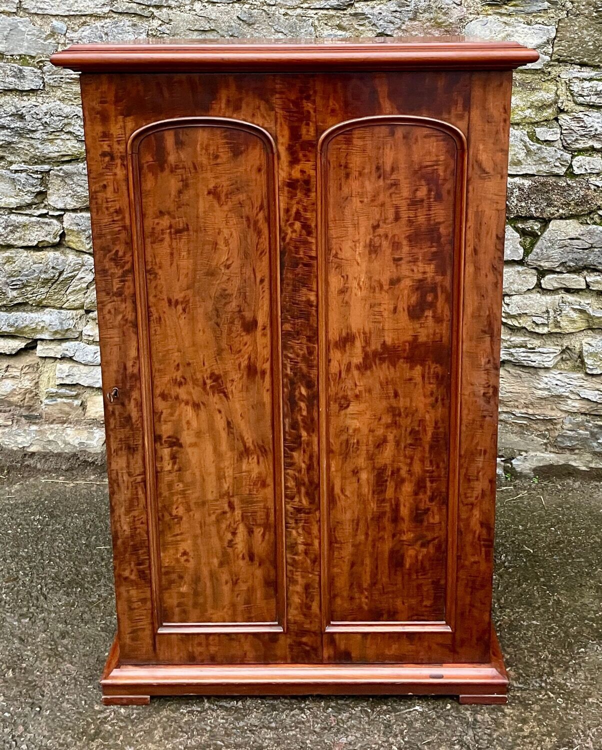 Large Victorian Figured Mahogany Cupboard