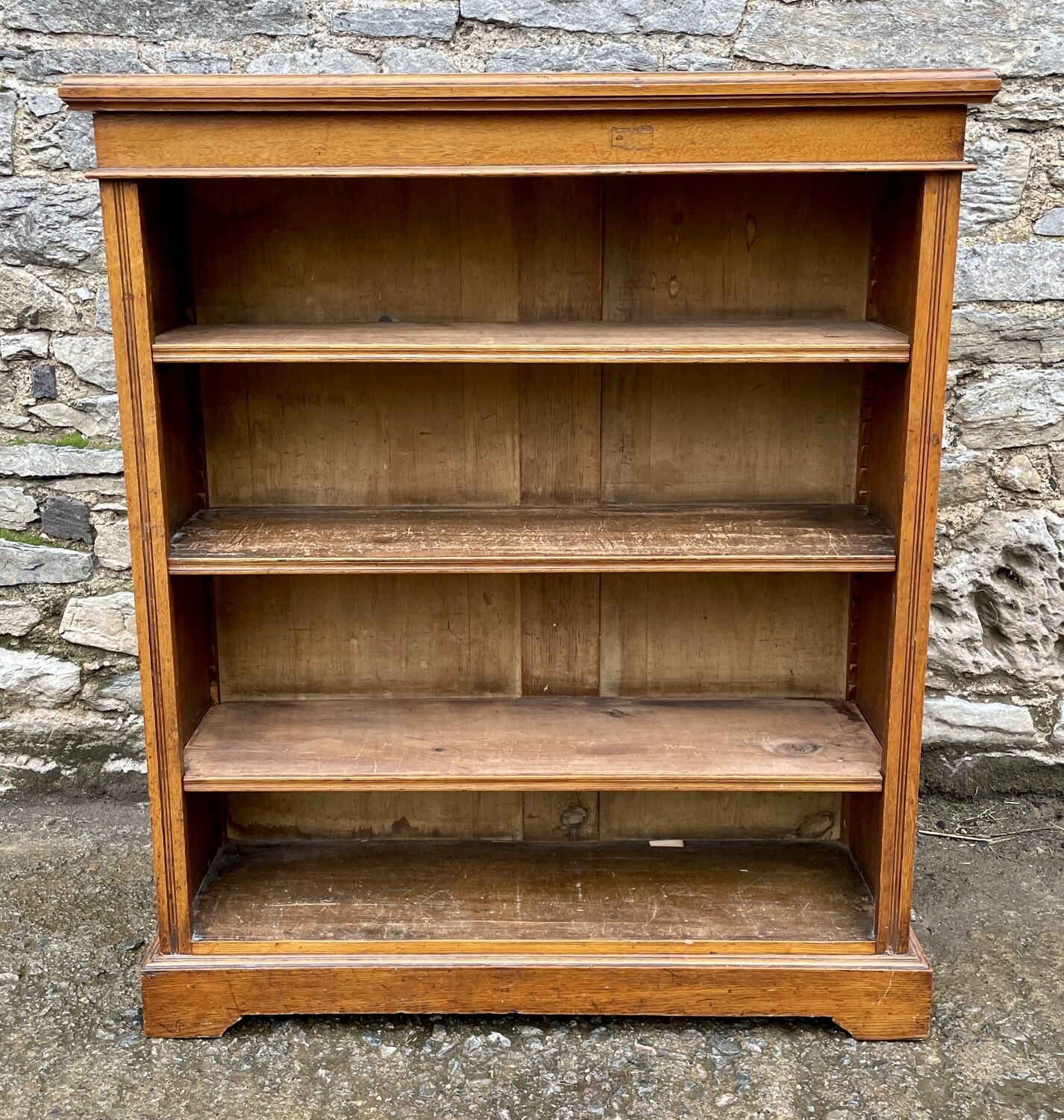 Edwardian Oak Open Bookcase