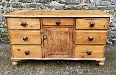 Antique Stripped Pine Sideboard