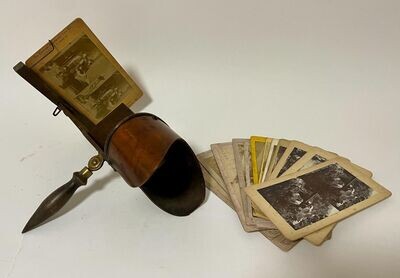 Antique Stereoscopic Viewer and Cards