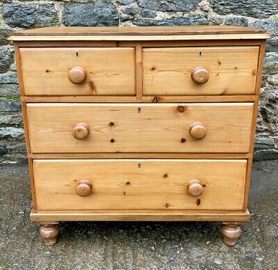 ​Antique Stripped Pine Chest of Drawers