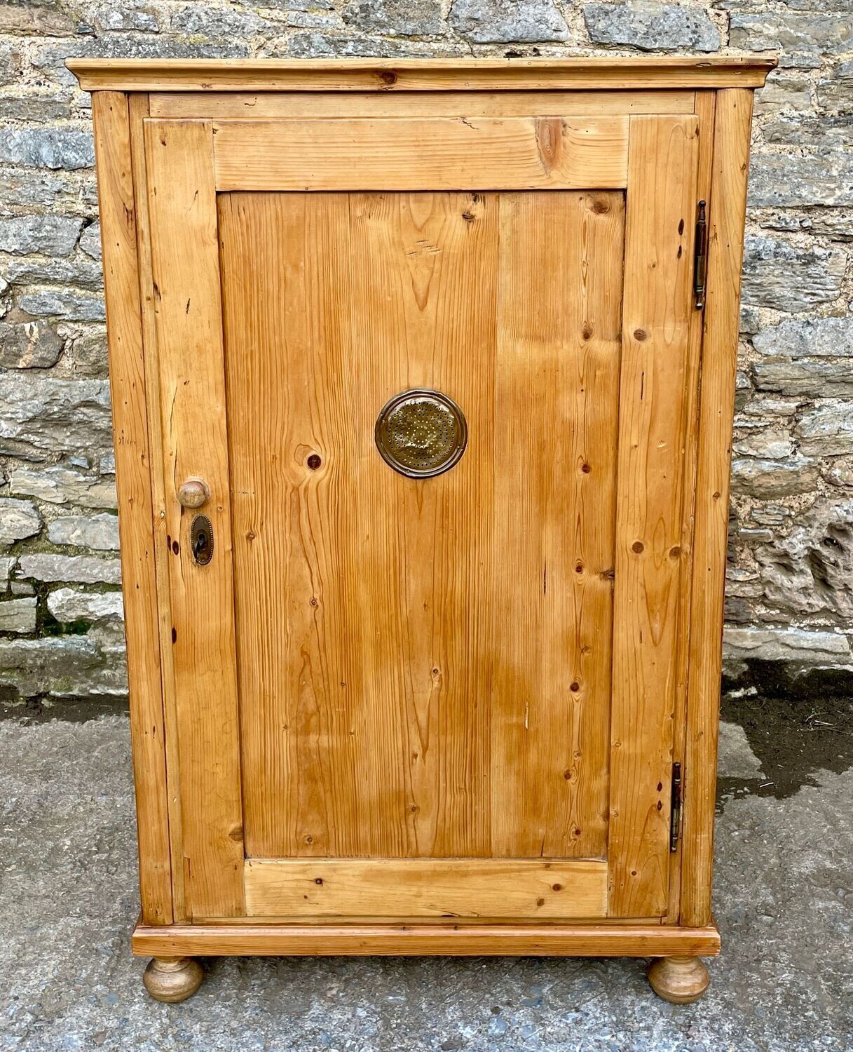 Antique Continental Pine Larder Cupboard