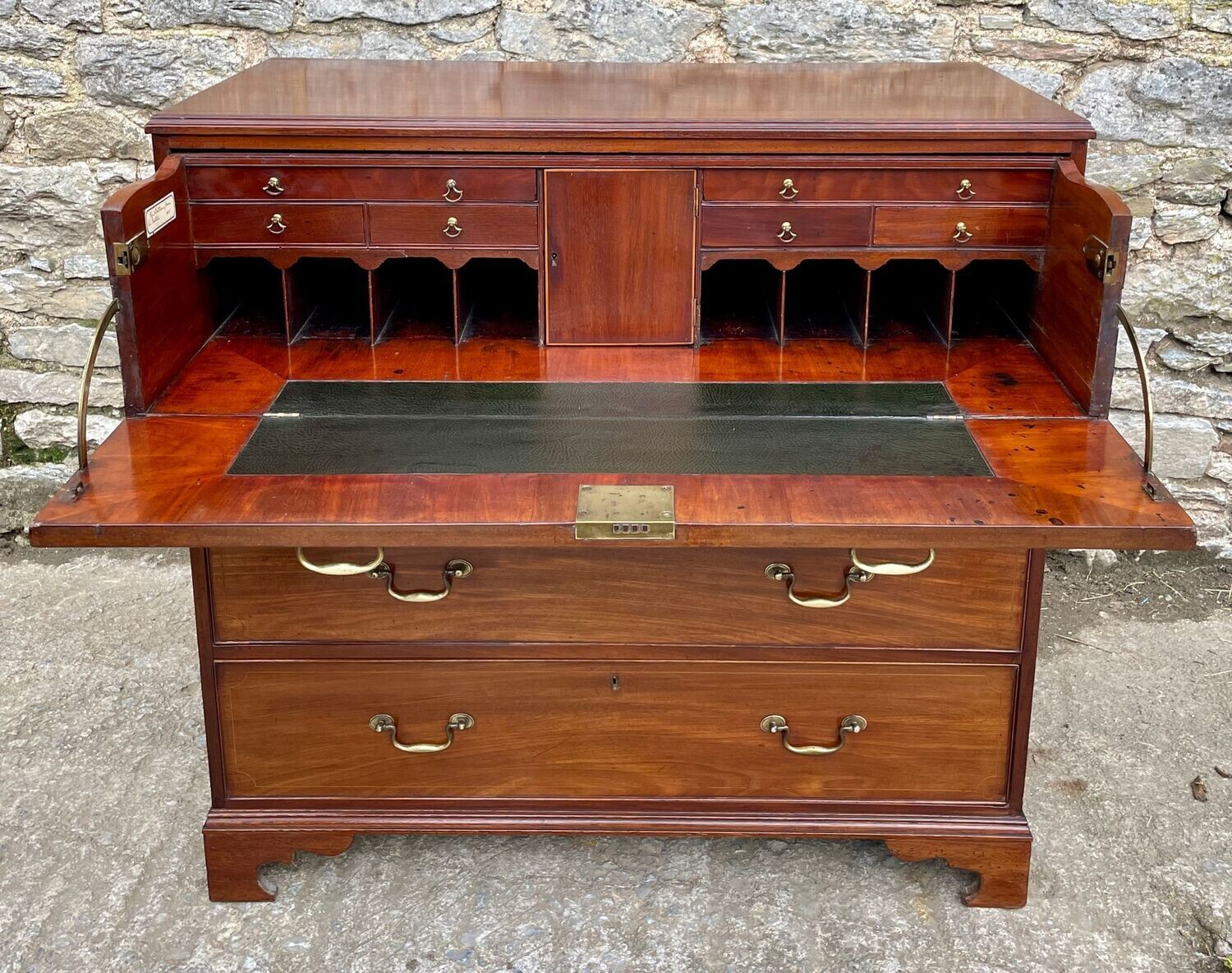 Georgian Mahogany Secretaire Chest