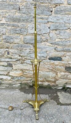 Antique Telescopic Brass Standard Lamp