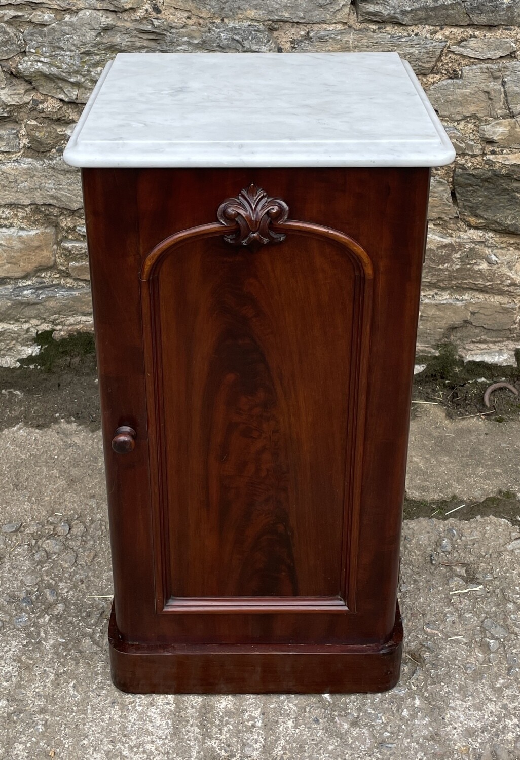 Victorian Mahogany Pot Cupboard with Marble Top