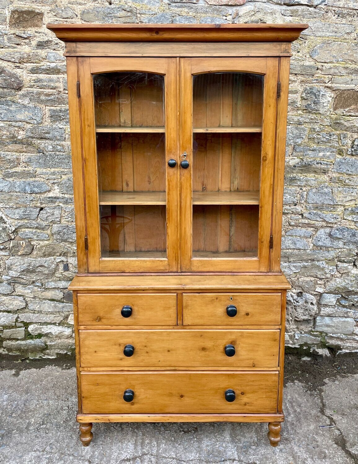 ​Victorian Pine Glazed Dresser