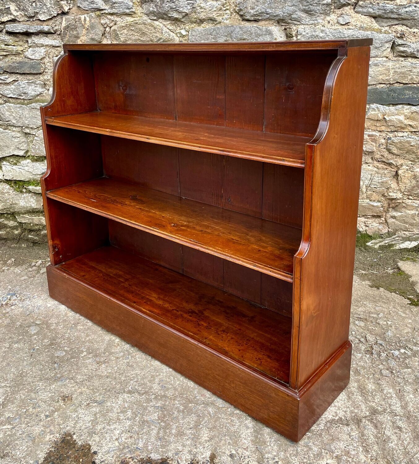Antique Mahogany Waterfall Bookcase