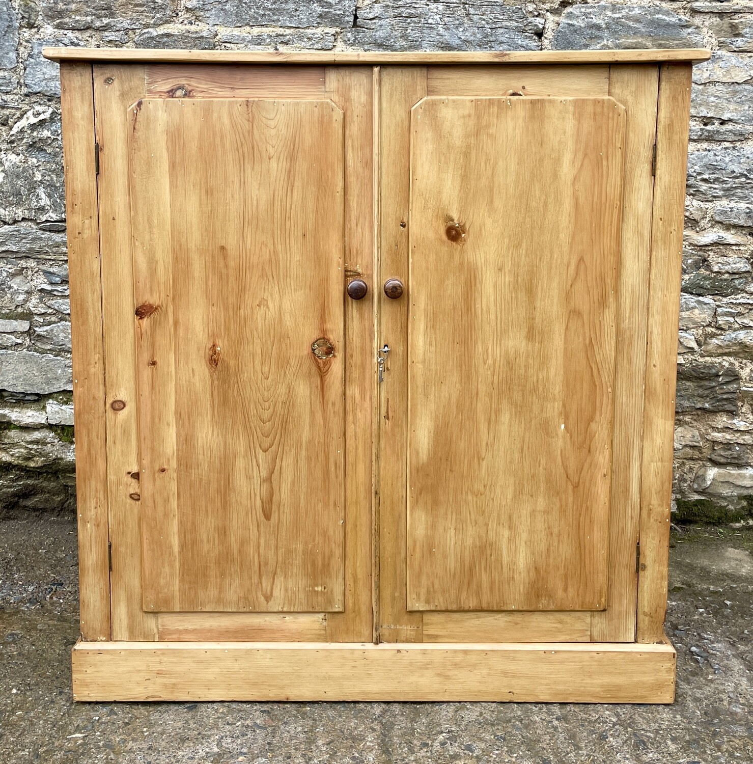 Antique Stripped Pine Cupboard