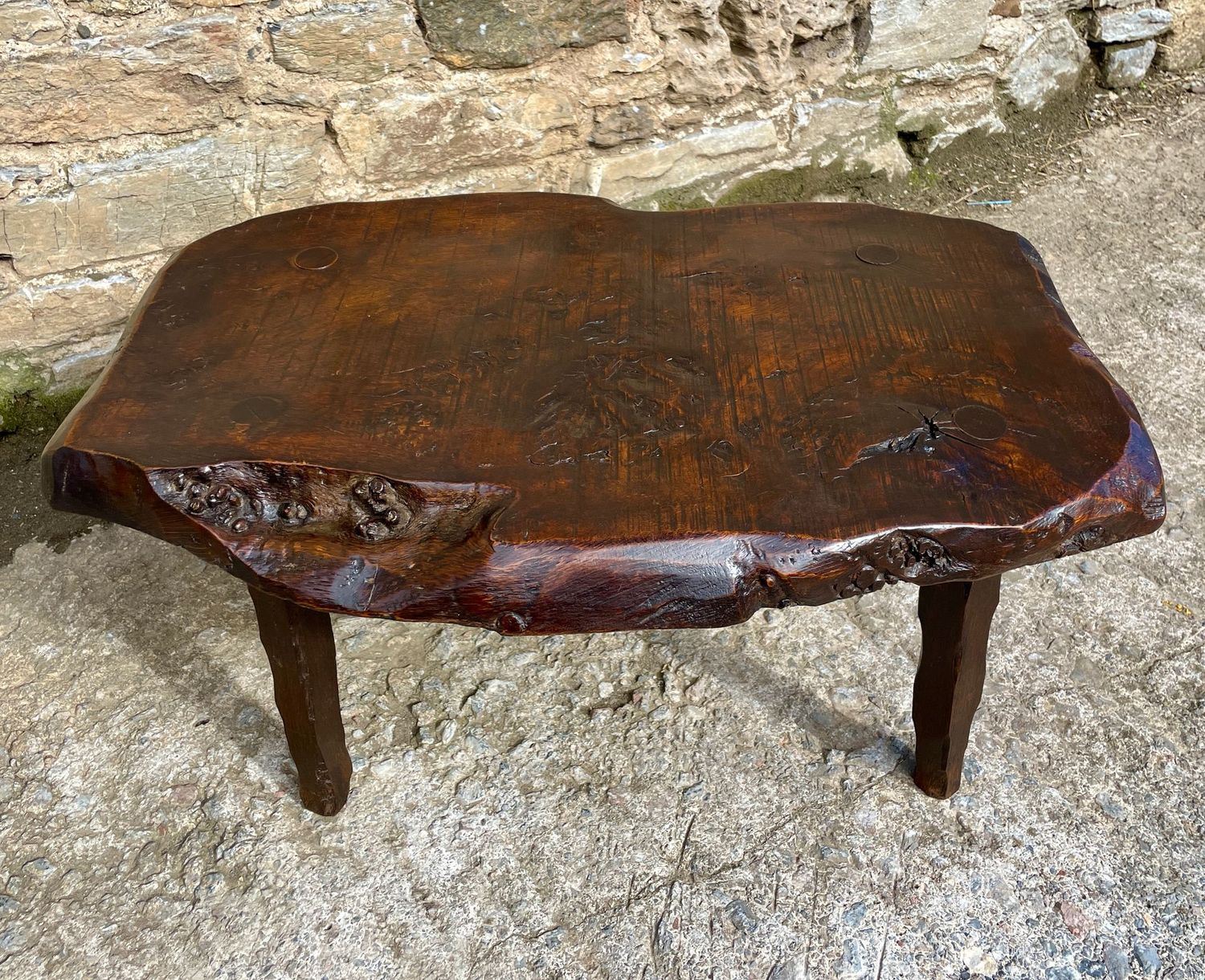 Rustic Burr Wood Coffee Table