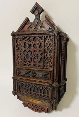 Antique Tramp Art Cabinet