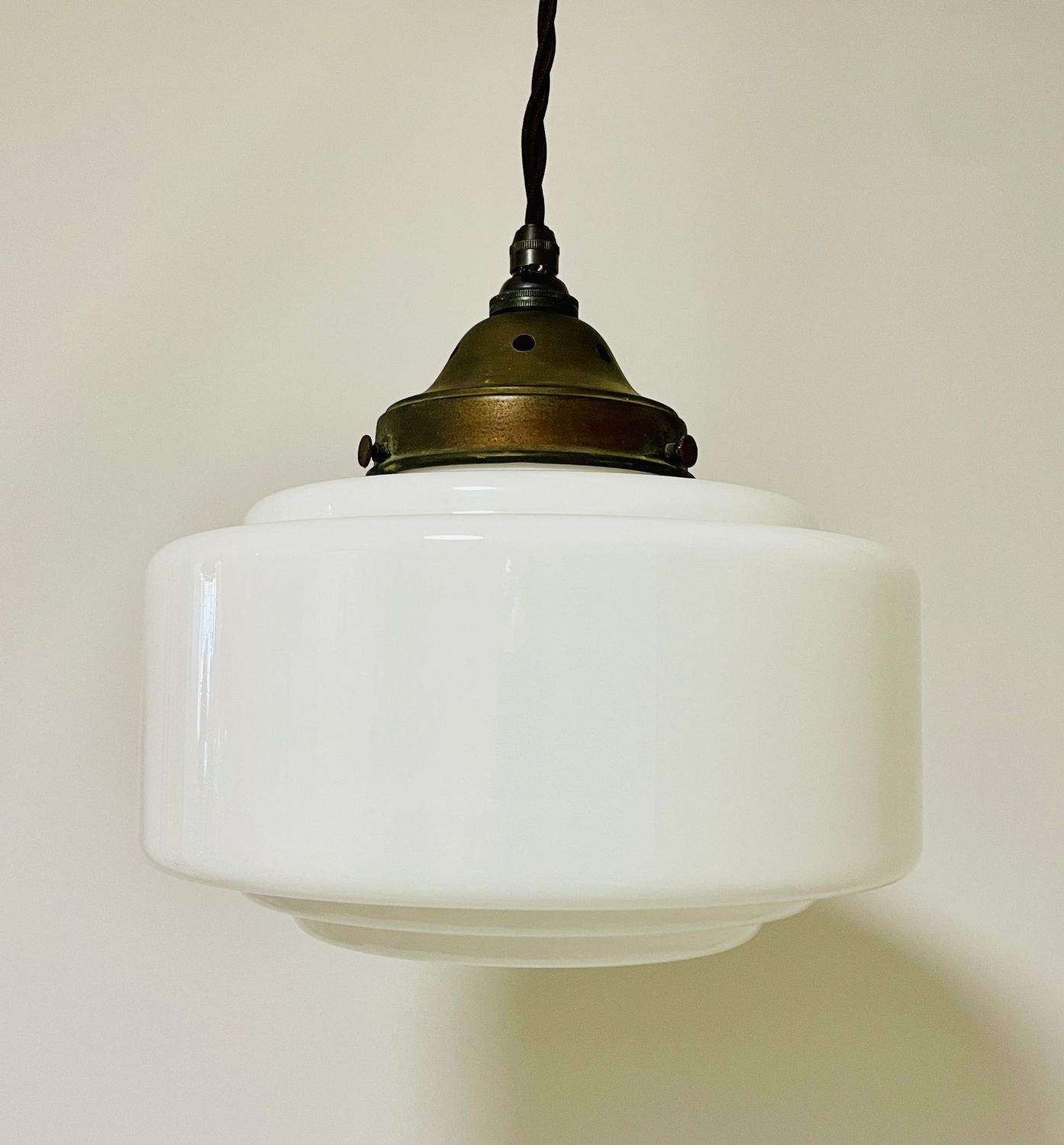 Antique Opaline Pendant Light