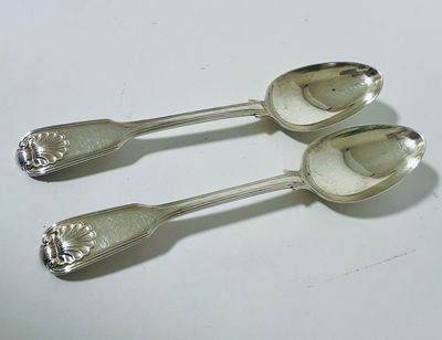 Pair of Victorian Silver Serving Spoons