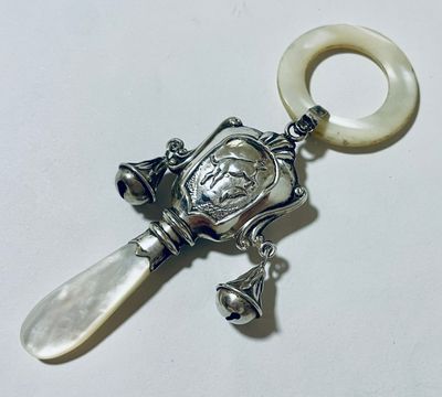 Antique Silver Baby's Rattle