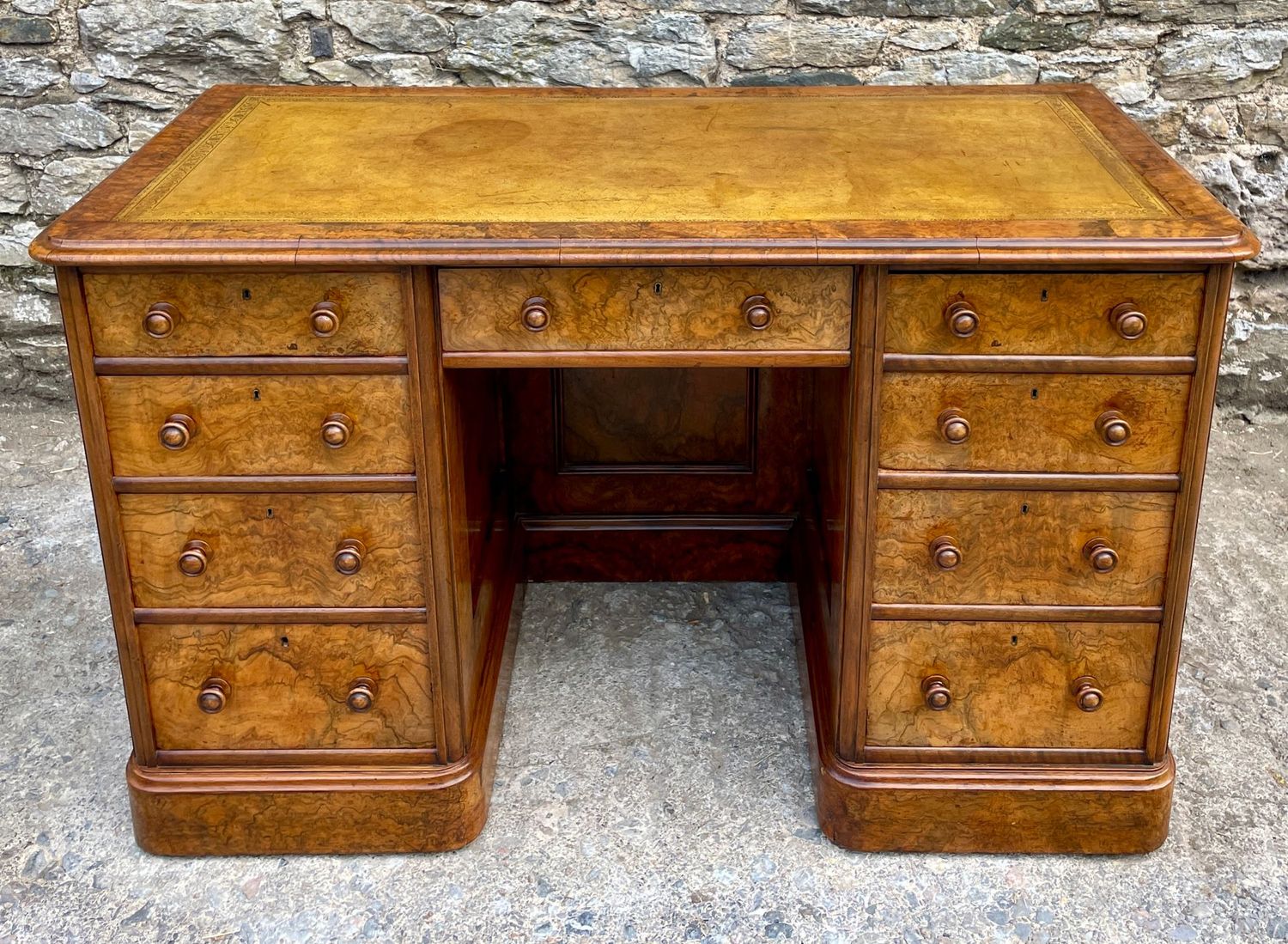 Antique Burr Walnut Desk