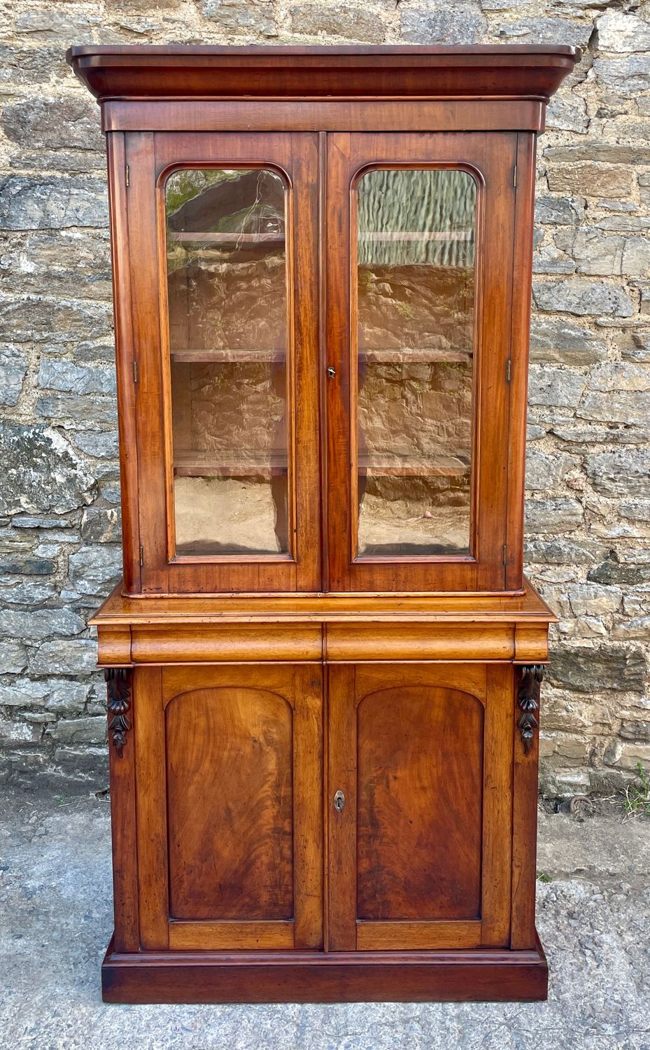 Victorian Mahogany Glazed Bookcase/Cabinet
