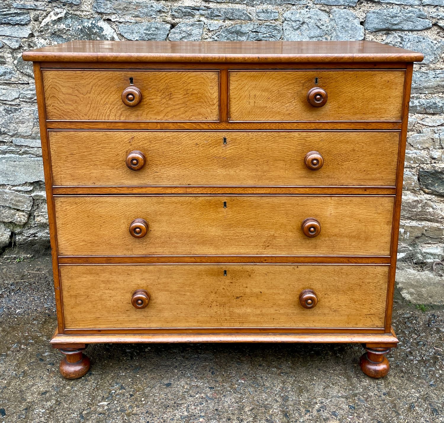 Victorian Golden Oak Chest of Drawers