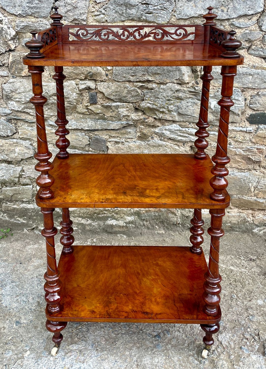 ​Victorian Burr Walnut Whatnot
