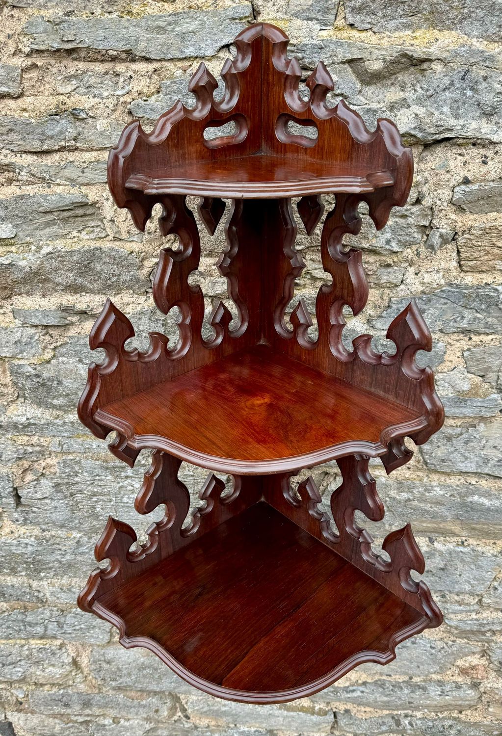 Victorian Rosewood Hanging Corner Shelves