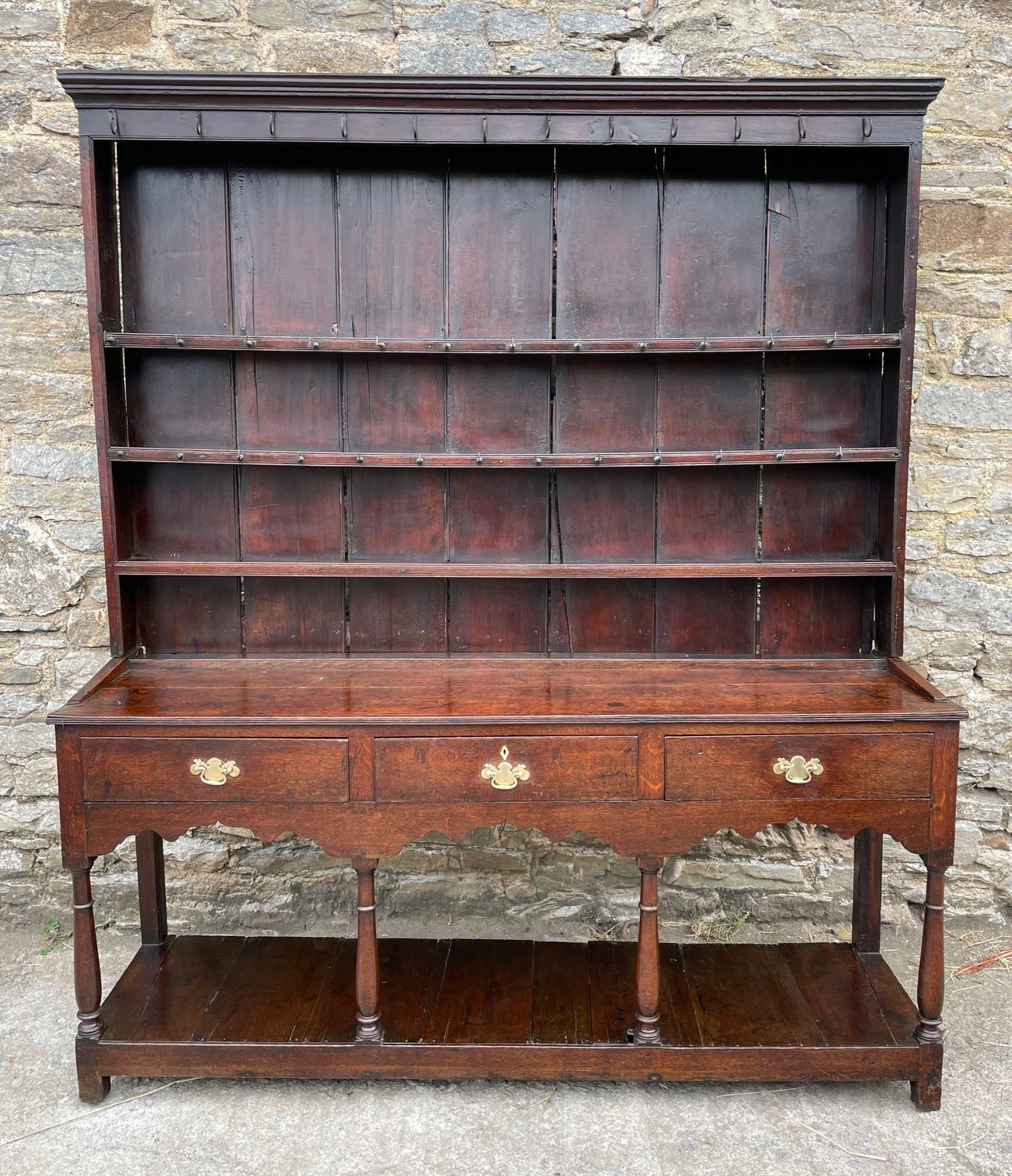 Georgian Oak Potboard Dresser