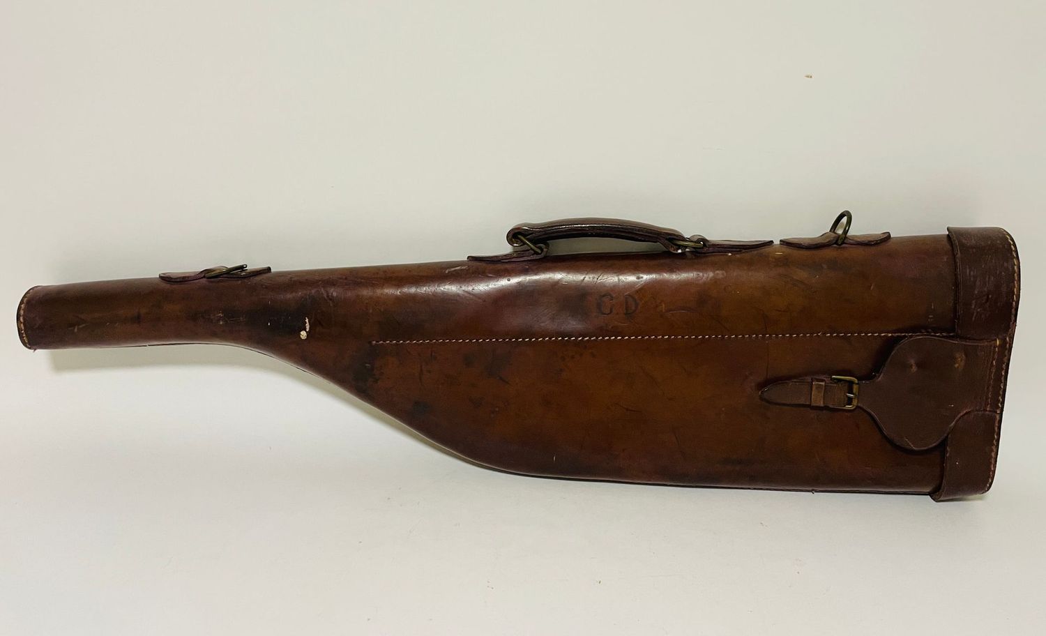 Antique Leather Leg of Mutton Gun Case