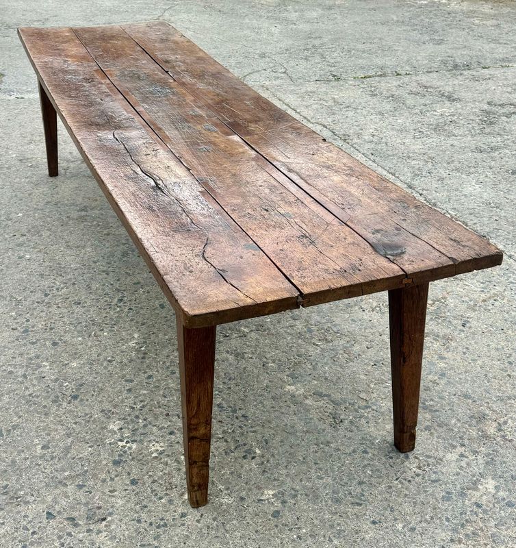 Antique French Elm and Oak Table