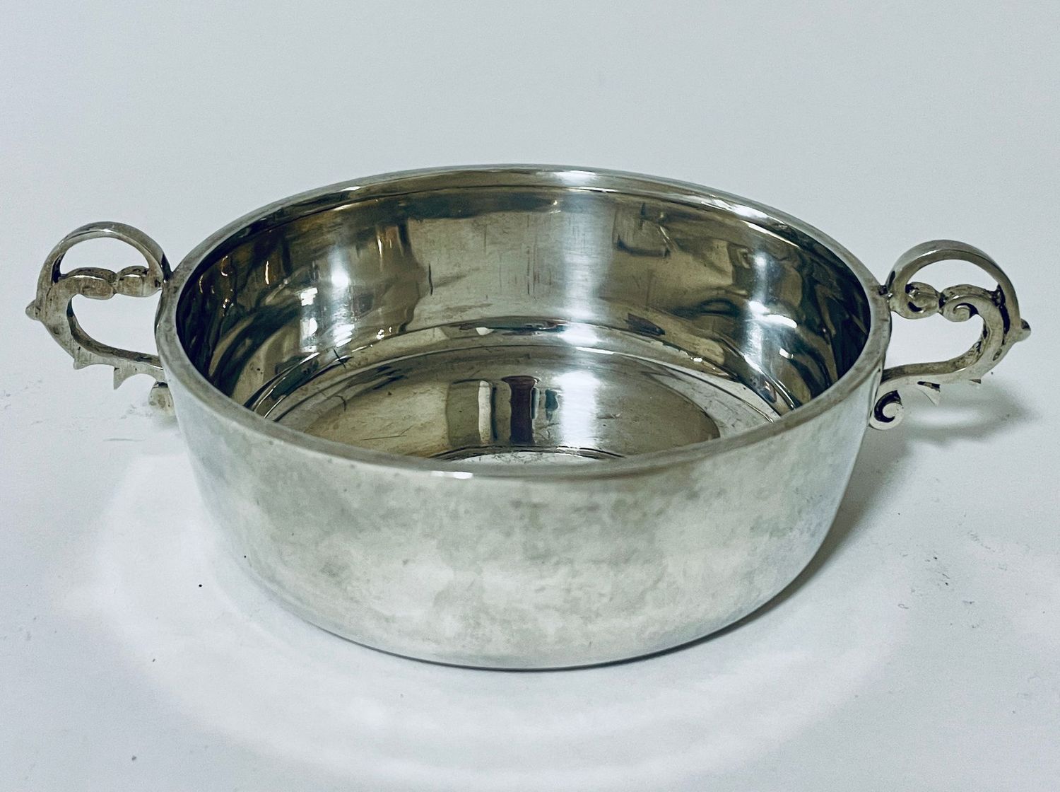 Antique Silver Twin Handled Bowl