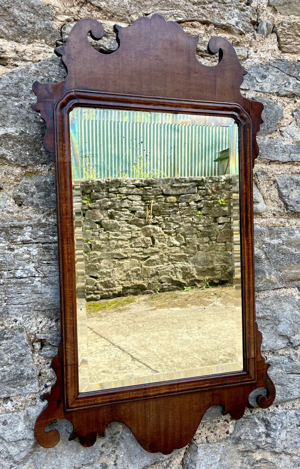 Georgian Mahogany Fretwork Mirror