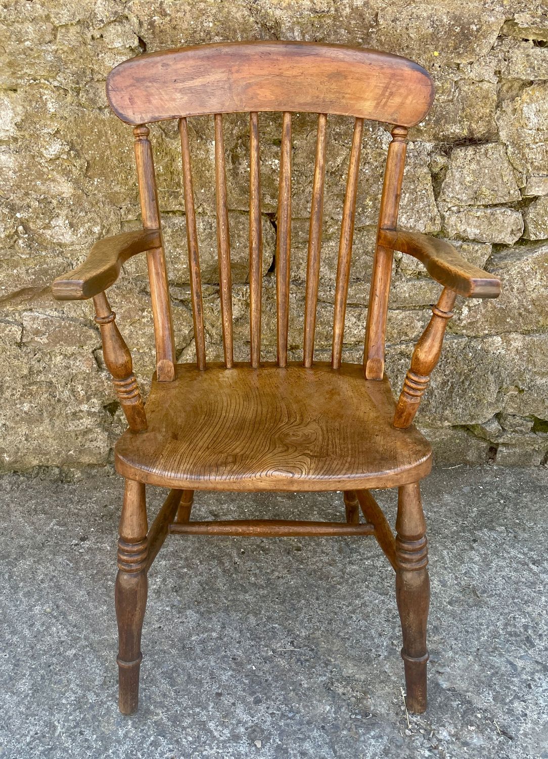 Antique Stick Back Farmhouse Chair
