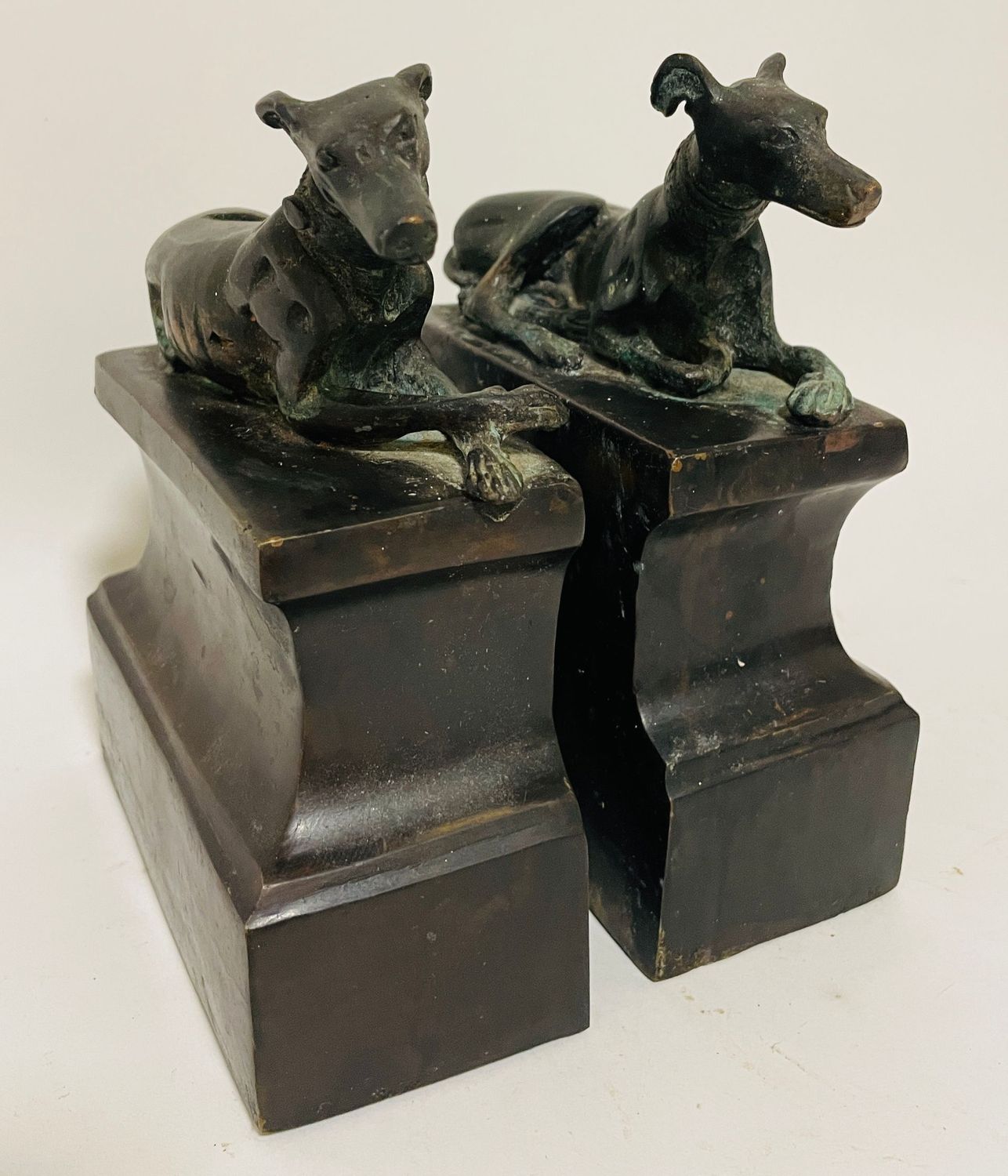 Pair of Bronzed Greyhound Bookends