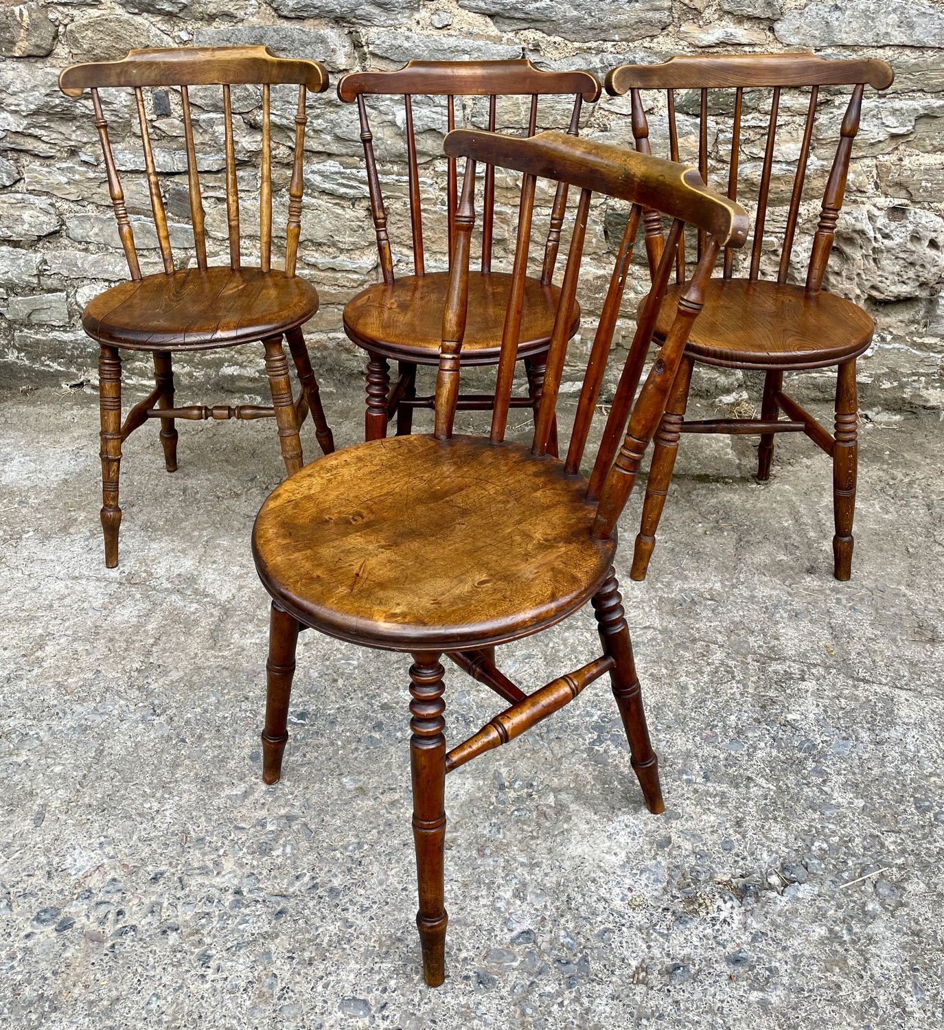 Harlequin Set of 4 Antique Penny Chairs