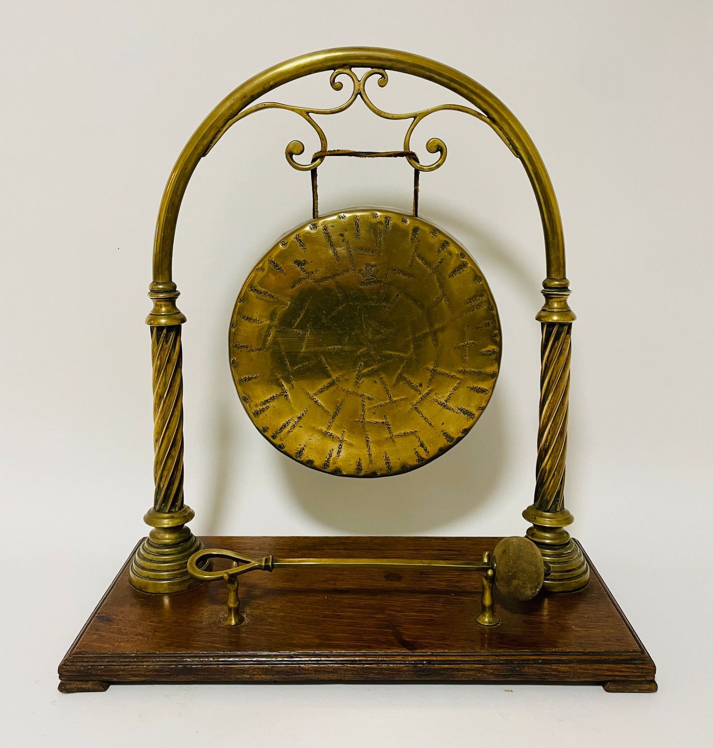 Large Antique Brass Dinner Gong