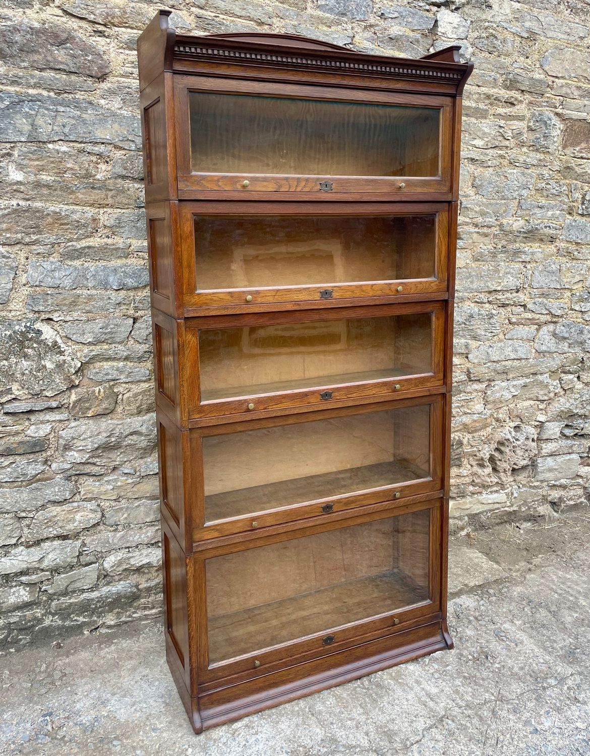 Antique Oak Lebus Stacking Bookcase