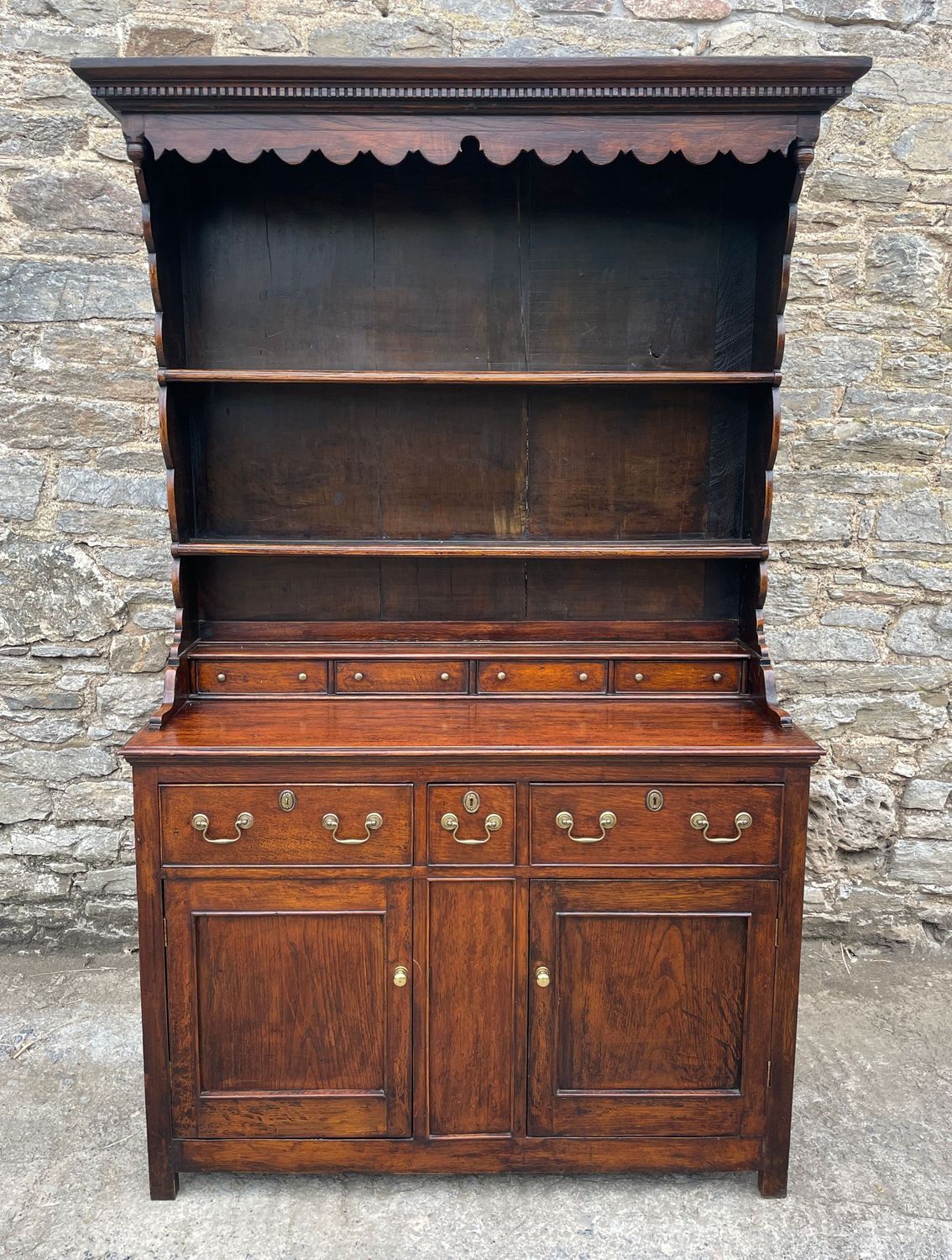 18th Century Style Welsh Oak Canopy Dresser