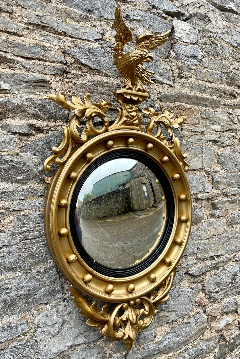 ​Victorian Gilt Convex Mirror