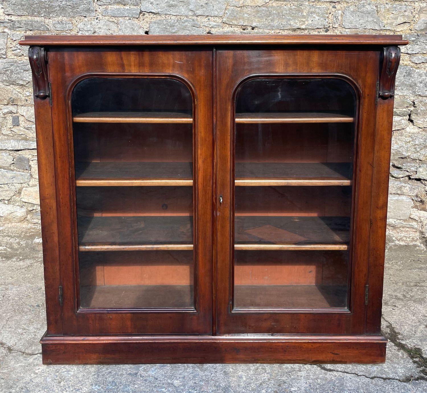 Victorian Mahogany Glazed Bookcase