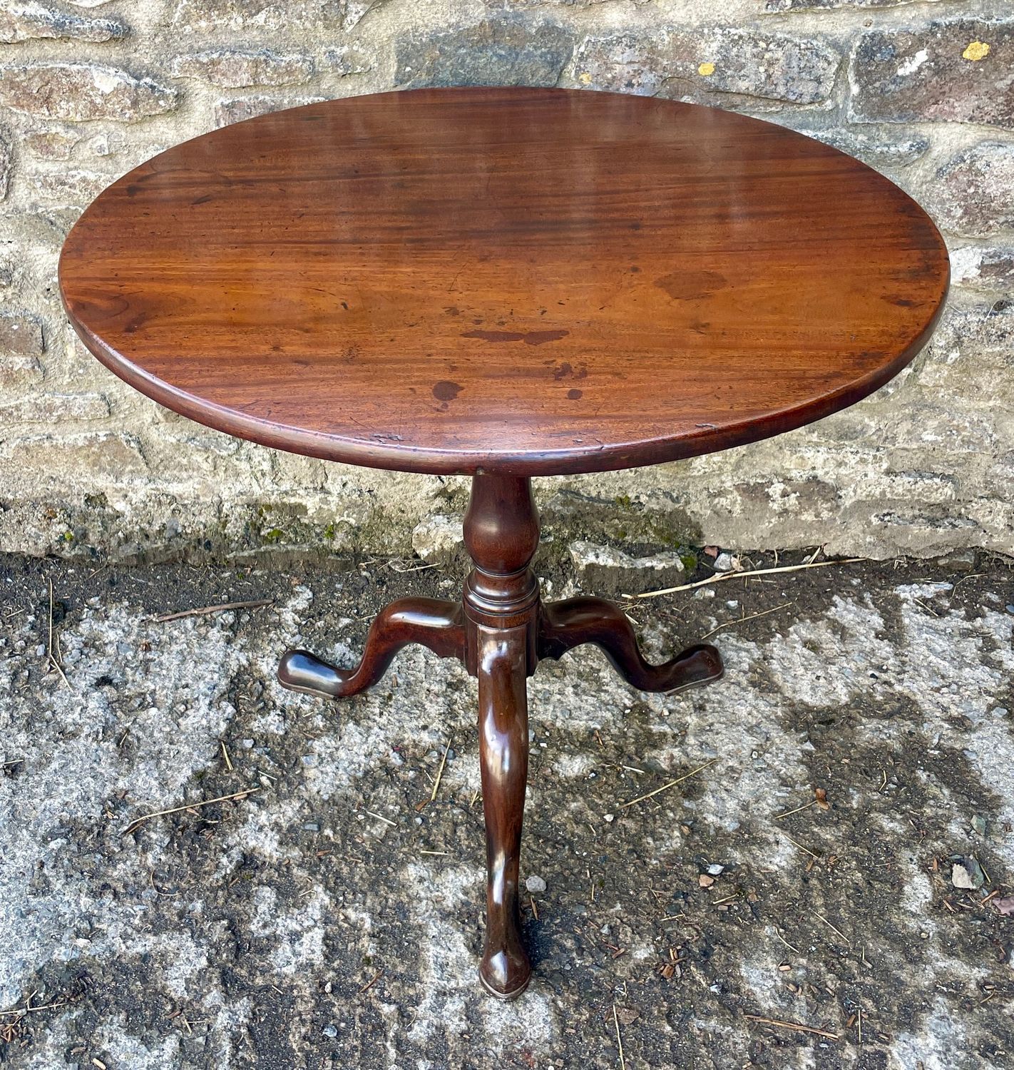 Georgian Mahogany Tilt Top Occasional Table