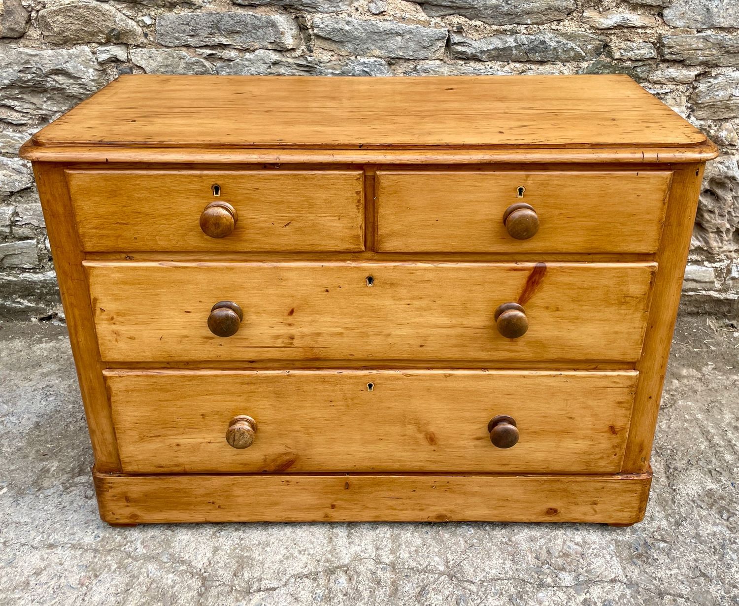 Antique Stripped Pine Chest of Drawers