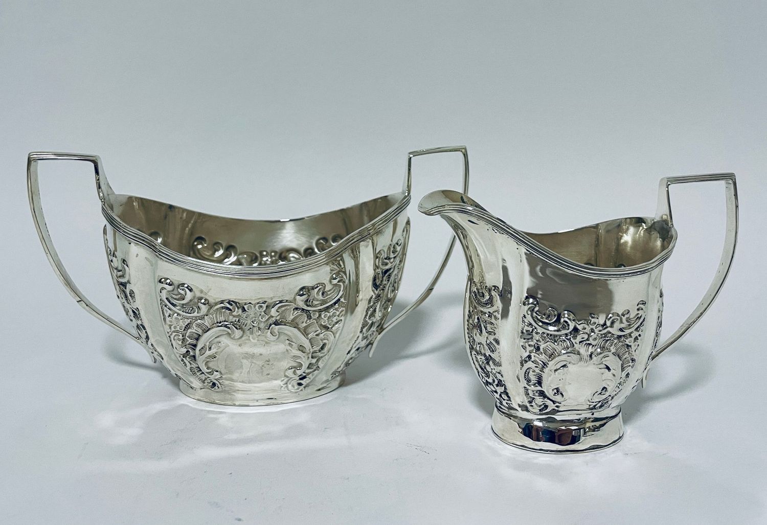 Victorian Silver Milk Jug and Sugar Bowl