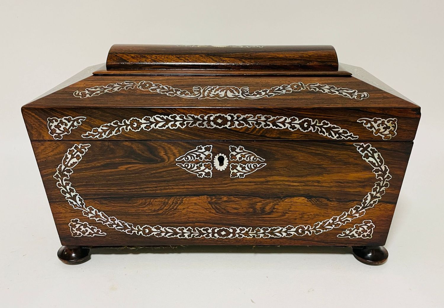 Regency Inlaid Rosewood Tea Caddy