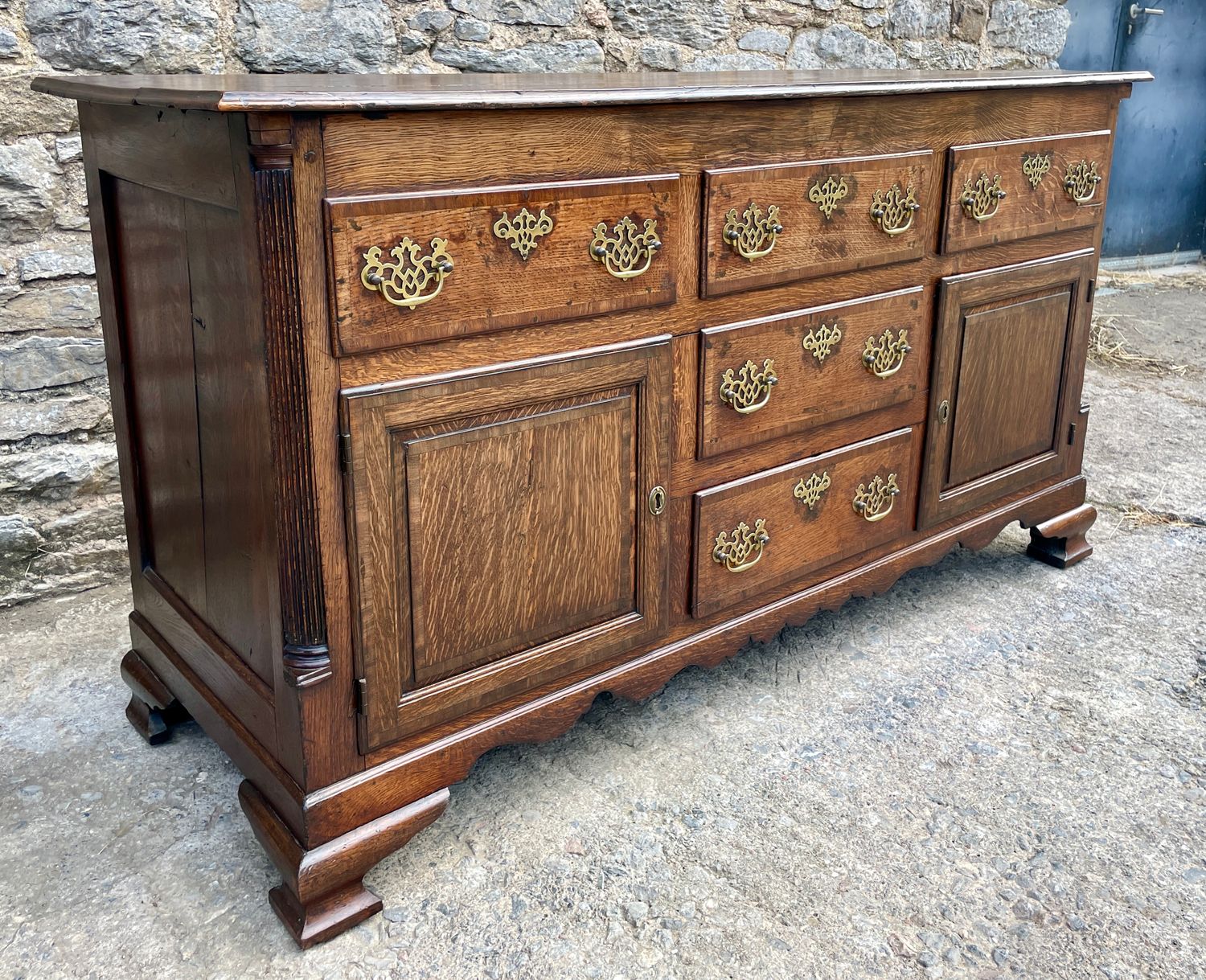 Georgian Oak Dresser Base