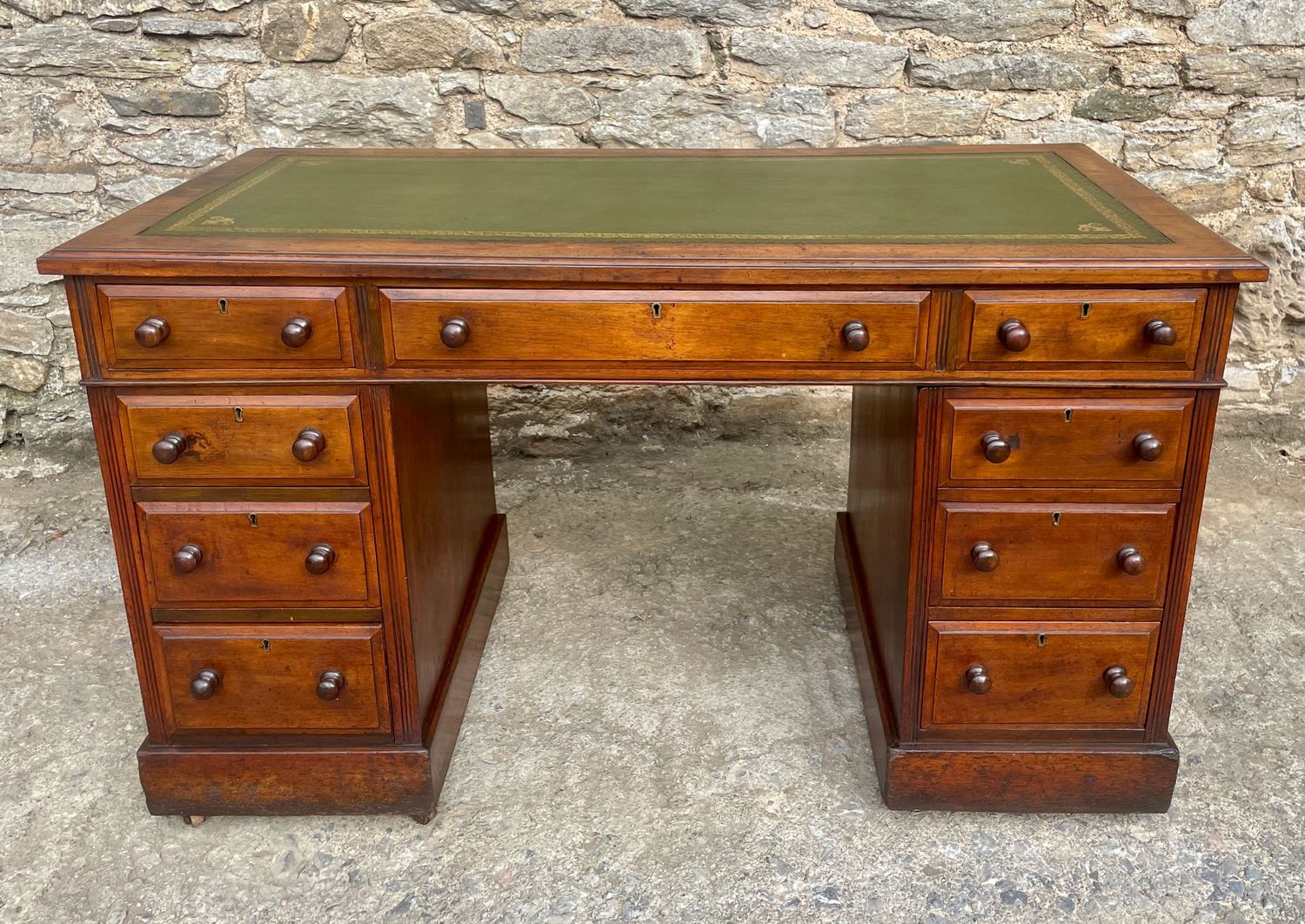 Victorian Mahogany Pedestal Desk