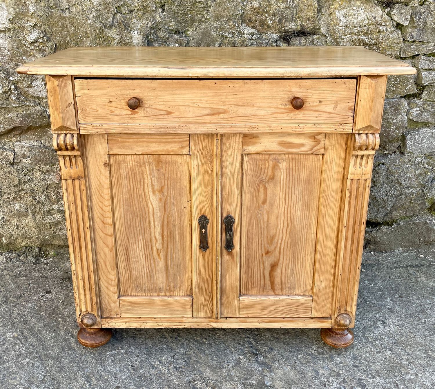 Antique Continental Pine Cupboard