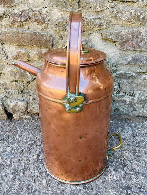 Antique Copper Milk Pail