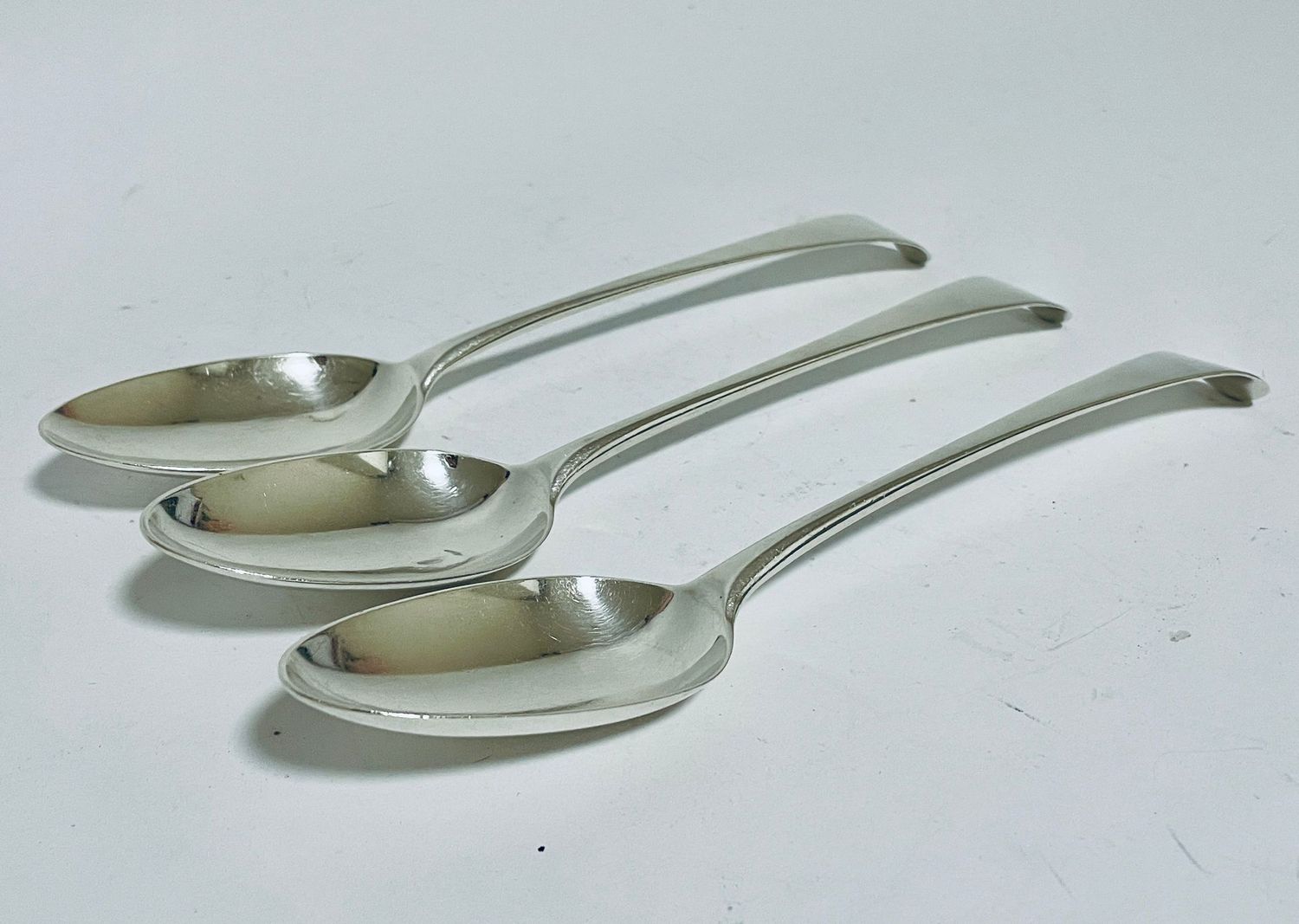 Set of 3 18th Century Silver Serving Spoons