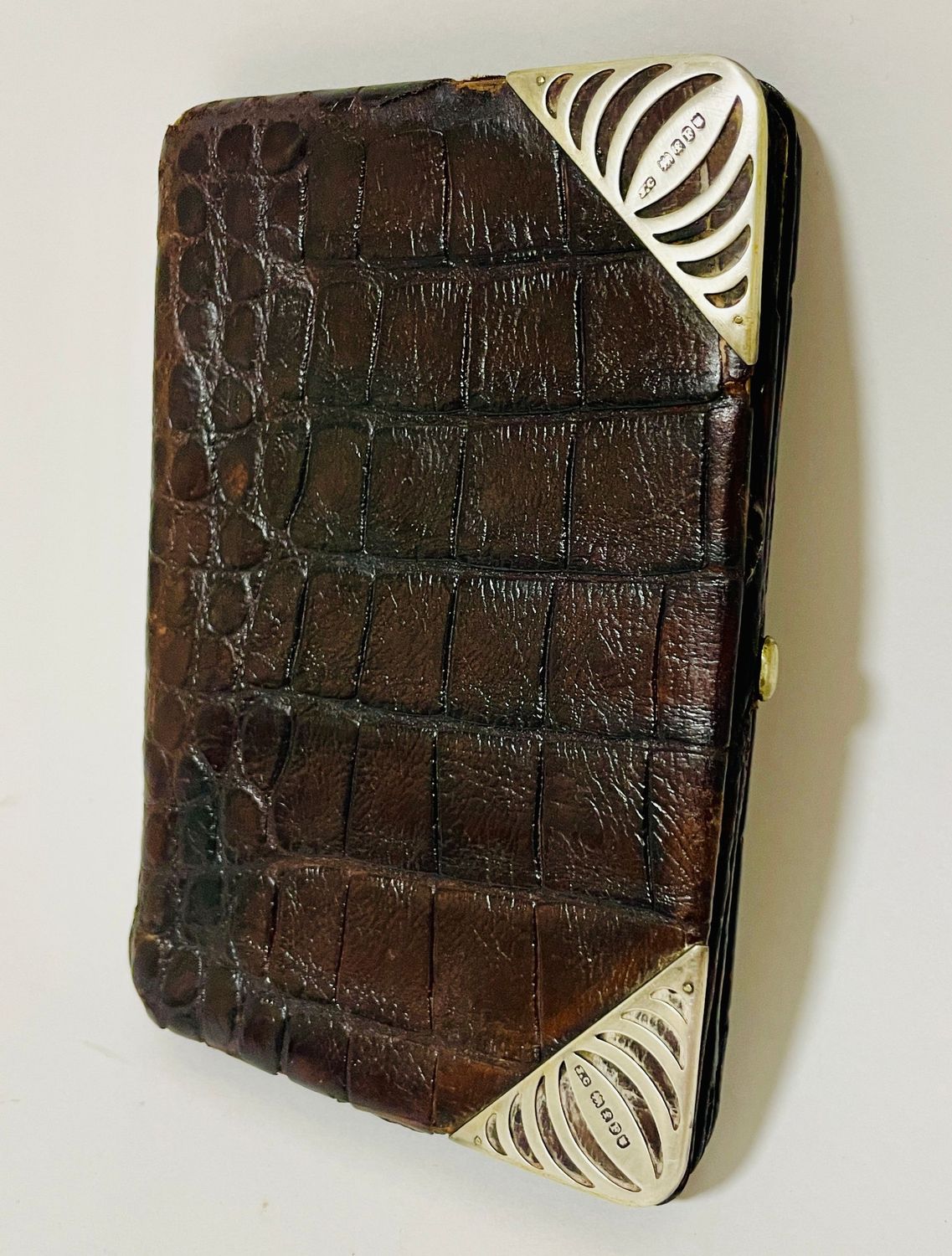Victorian Leather & Silver Mounted Wallet by Finnigans