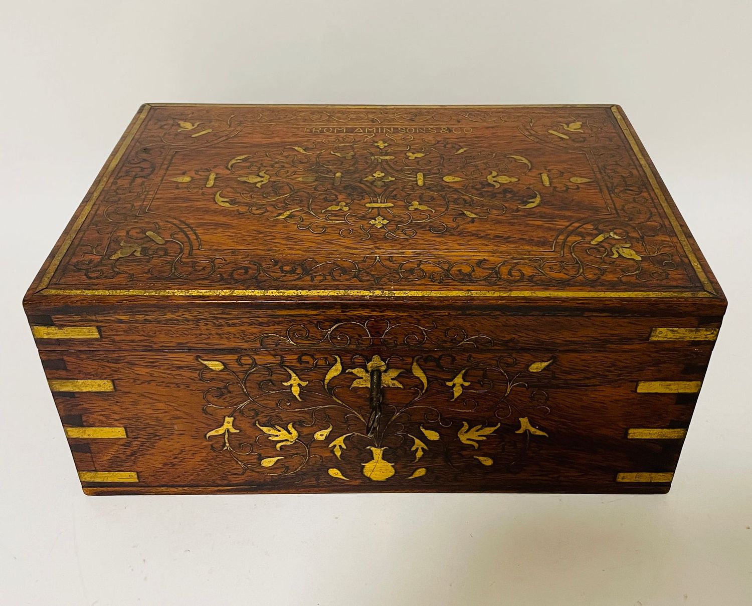 Antique Anglo-Indian Inlaid Work Box