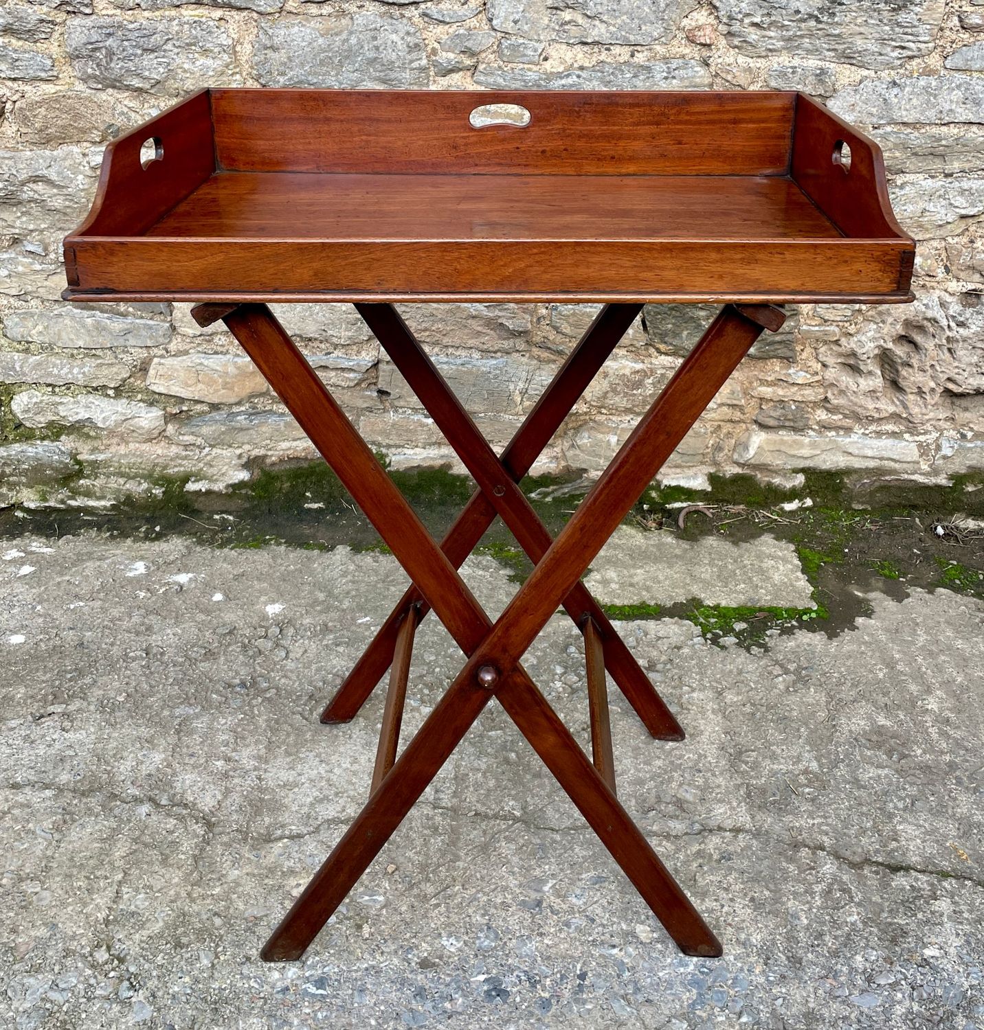 Victorian Mahogany Folding Butler's Tray