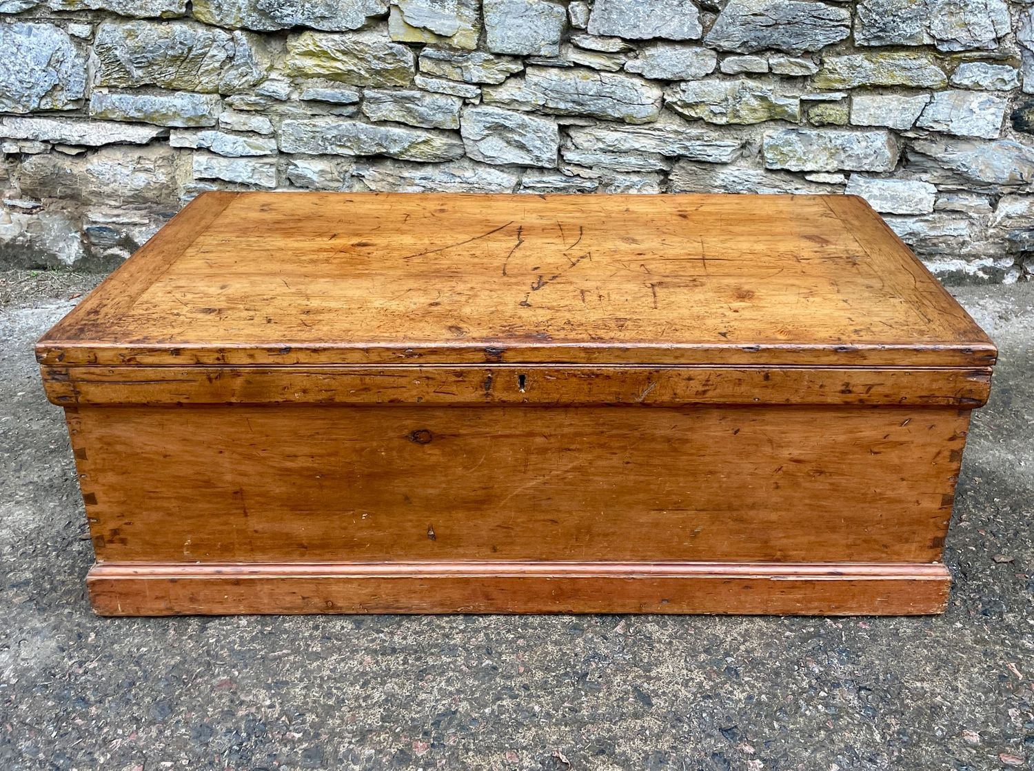 Huge Antique Pine Blanket Box