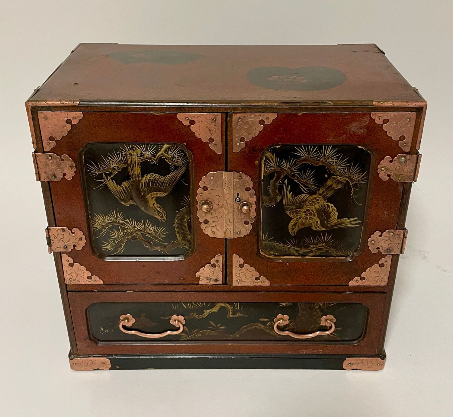 Japanese Meiji Period Lacquered Table Cabinet